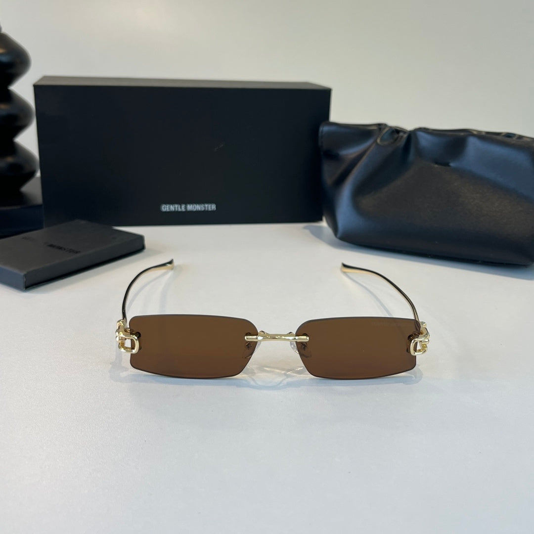 Gentle Monster Fashion Brown Lens Sunglasses for Men & Women - 488018 - detail image 2