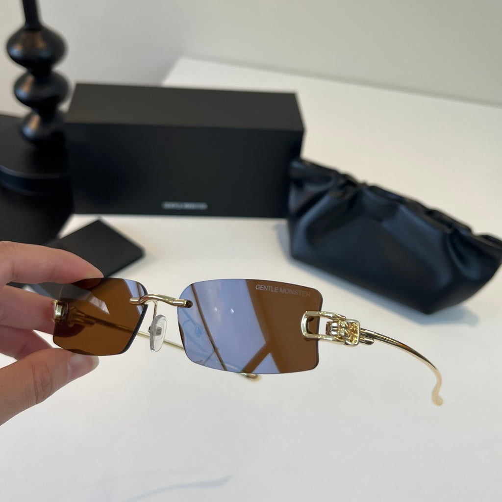 Gentle Monster Fashion Brown Lens Sunglasses for Men & Women - 488018 - detail image 4