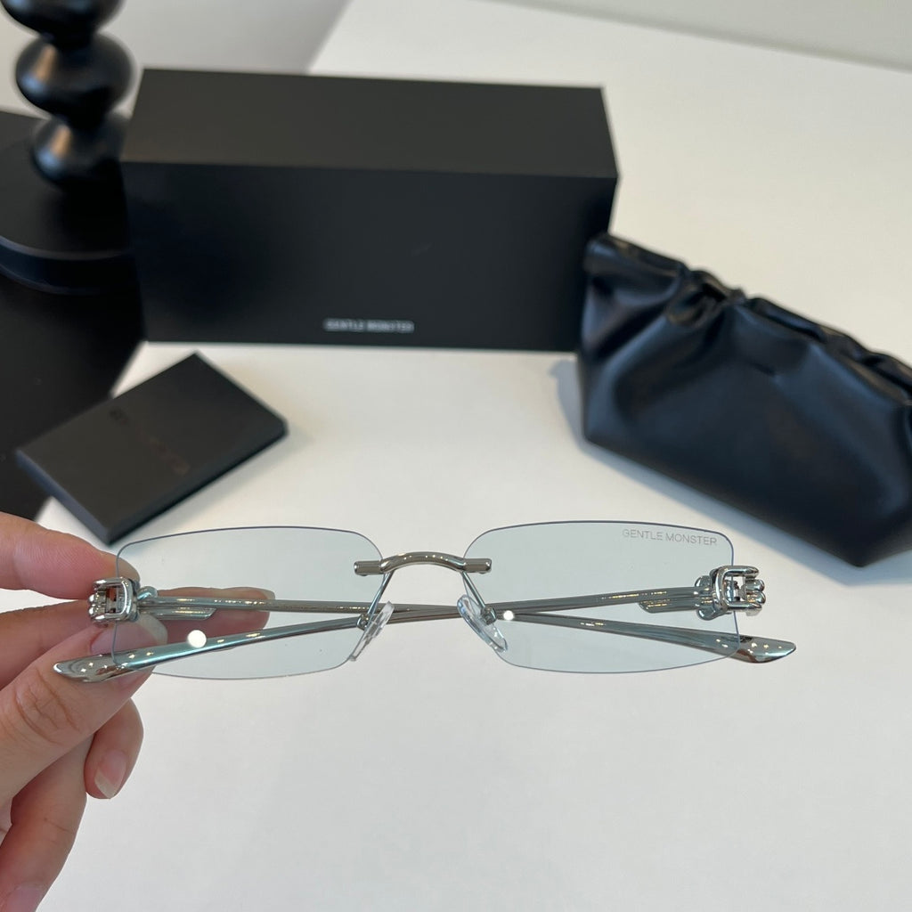 Gentle Monster Fashion Silver Lens Sunglasses for Men & Women - 372616 - detail image 6
