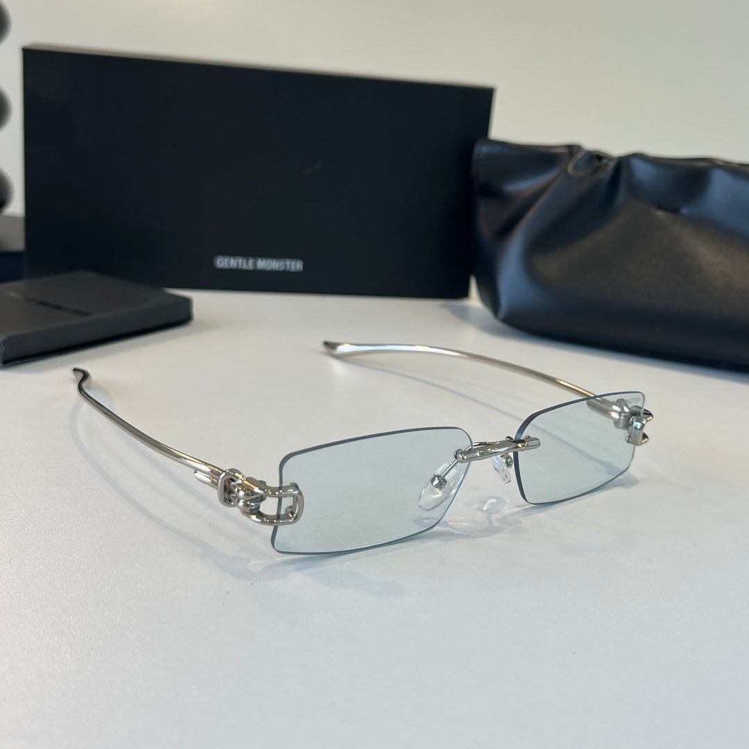 Gentle Monster Fashion Silver Lens Sunglasses for Men & Women - 488019