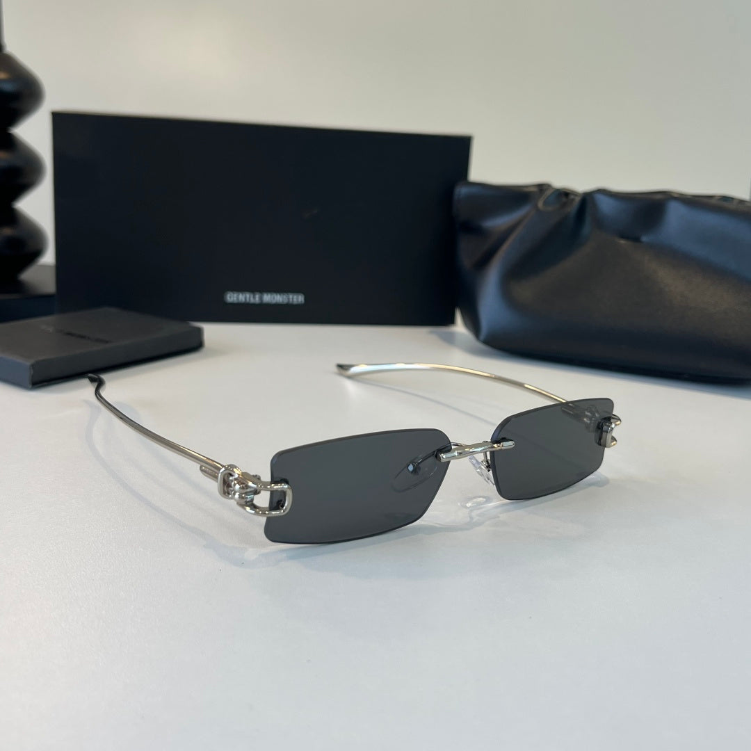 Gentle Monster Fashion Silver Lens Sunglasses for Men & Women - 372617