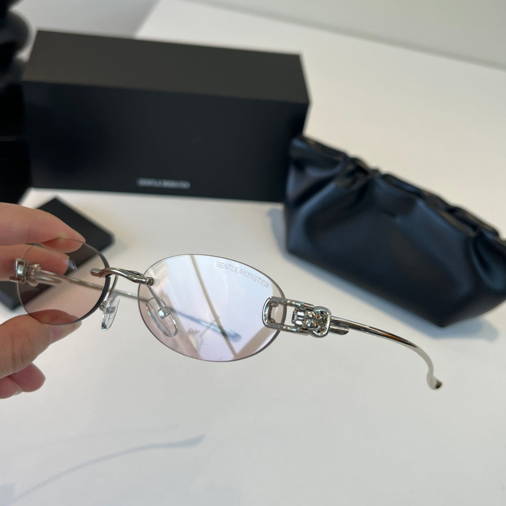 Gentle Monster Fashion Silver Lens Sunglasses for Men & Women - 372619 - detail image 9