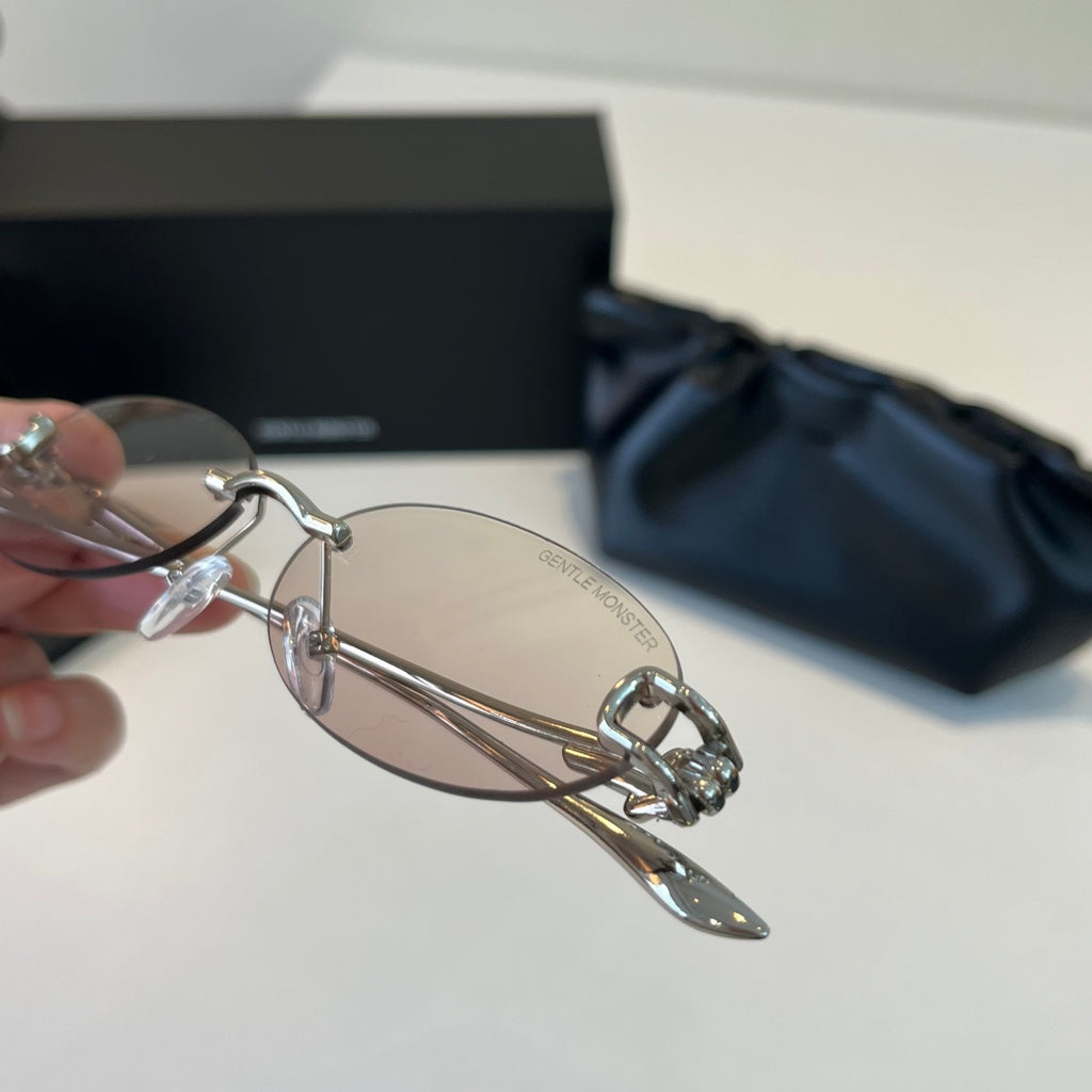 Gentle Monster Fashion Silver Lens Sunglasses for Men & Women - 416453 - detail image 6