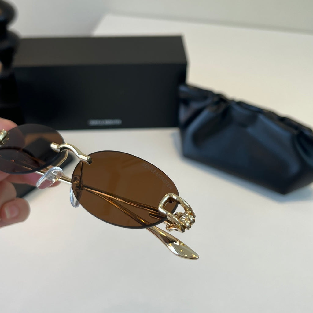 Gentle Monster Fashion Brown Lens Sunglasses for Men & Women - 432992 - detail image 6