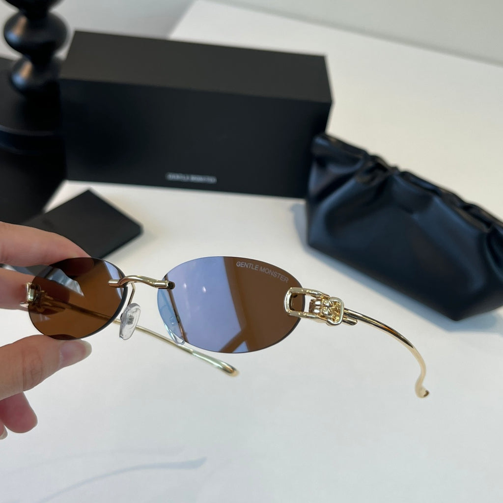 Gentle Monster Fashion Brown Lens Sunglasses for Men & Women - detail image 9