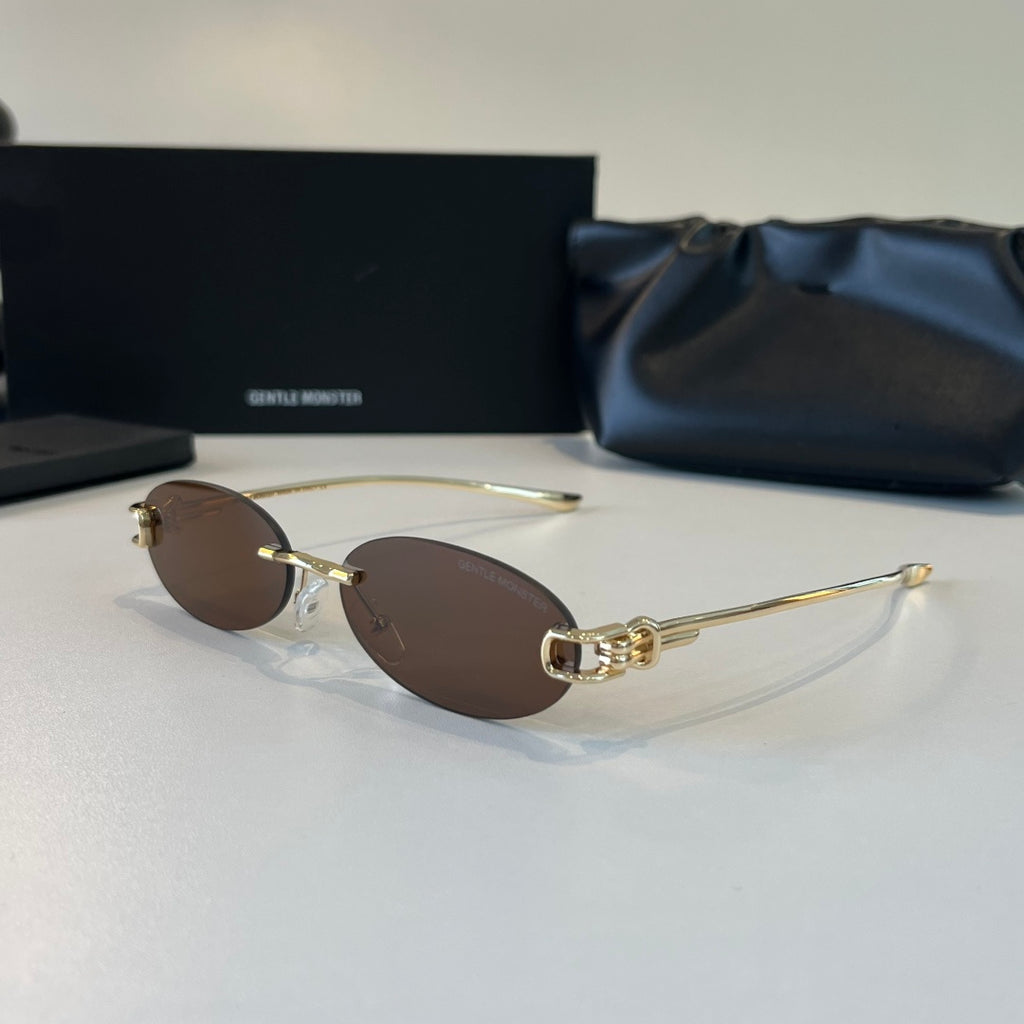 Gentle Monster Fashion Brown Lens Sunglasses for Men & Women - detail image 3