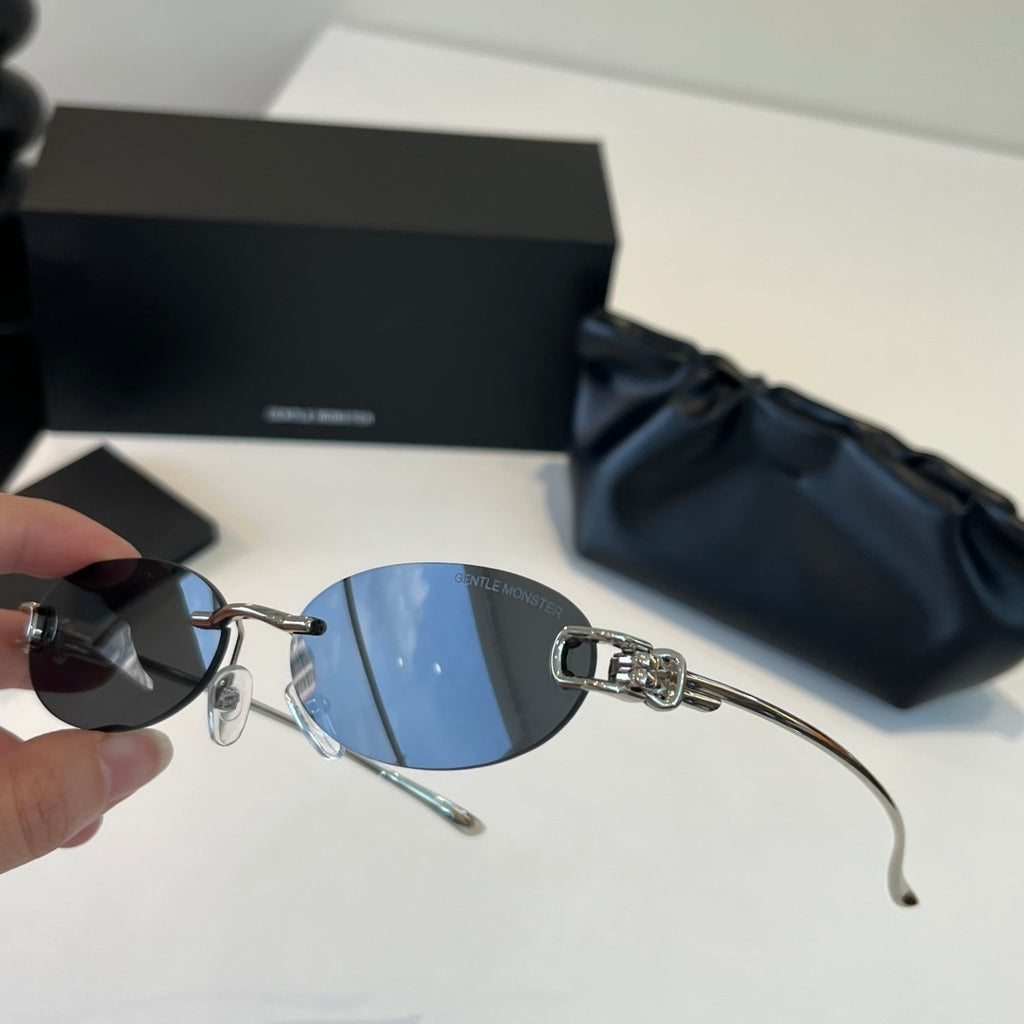 Gentle Monster Fashion Silver Lens Sunglasses for Men & Women - 432993 - detail image 9