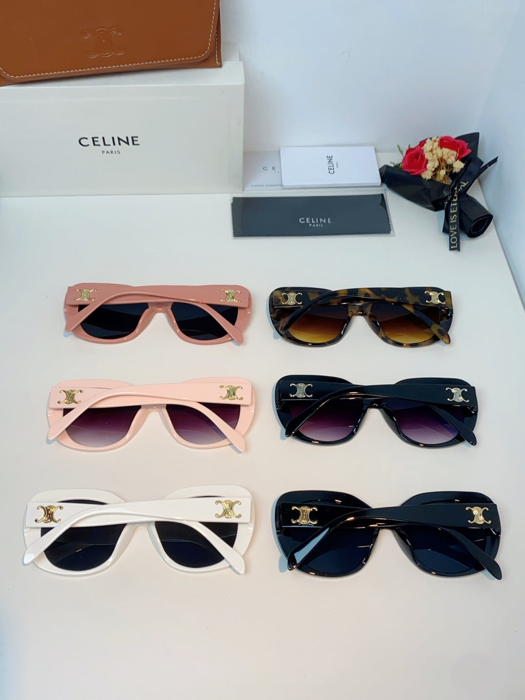 Celine Cat-Eye Black Lens Sunglasses for Men & Women - 358329 - detail image 12