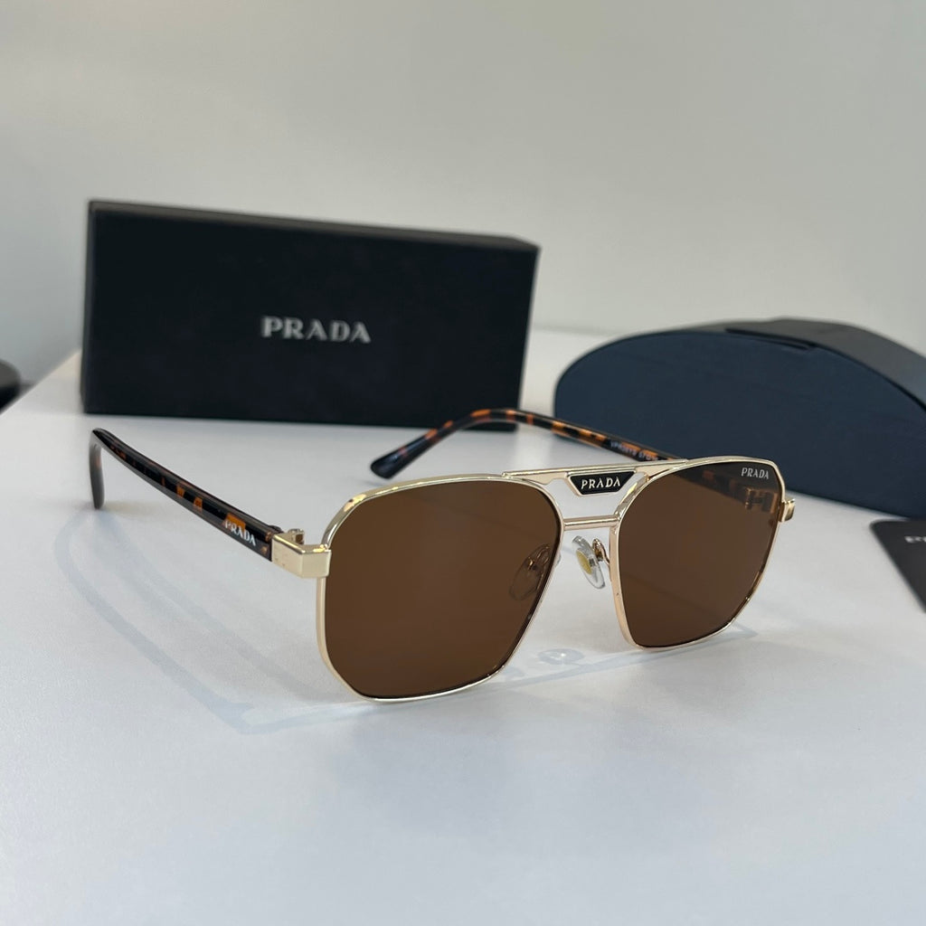 Prada Fashion Brown Lens Sunglasses for Men
