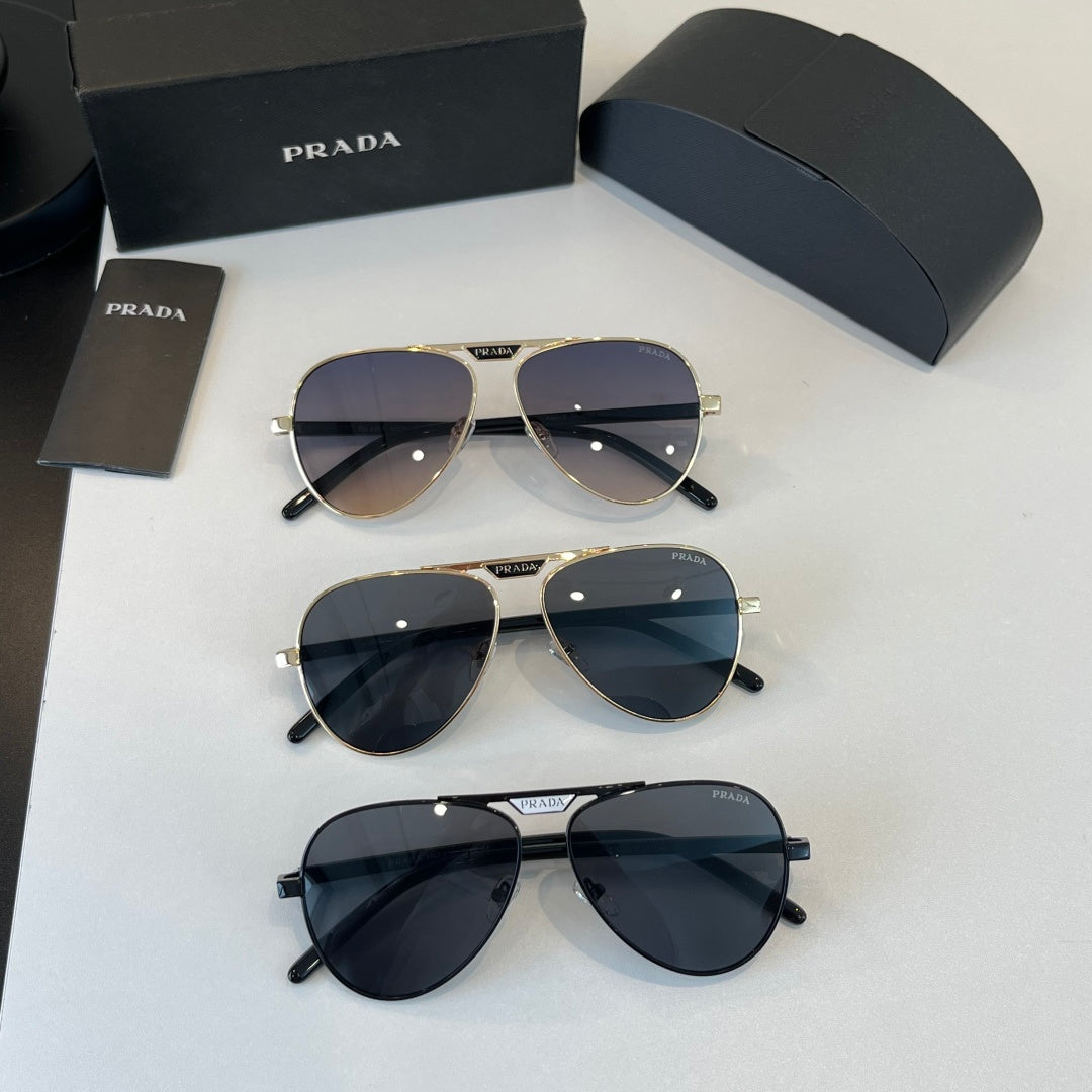 Prada Metal Aviator Black Lens Sunglasses for Men & Women - 465650 - detail image 11