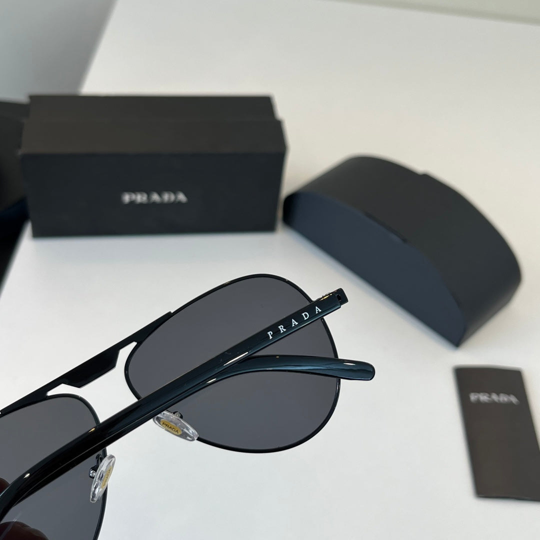 Prada Metal Aviator Black Lens Sunglasses for Men & Women - 465650 - detail image 7