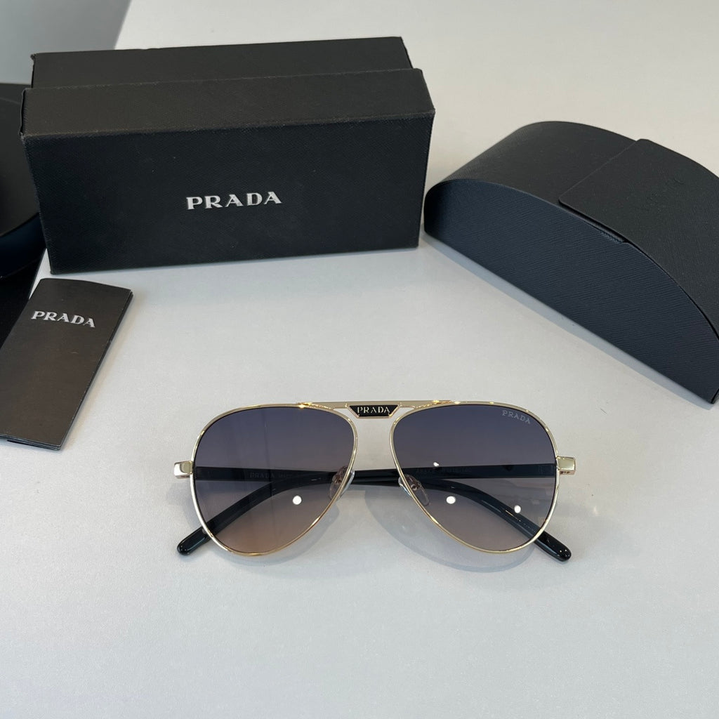 Prada Metal Aviator Silver Lens Sunglasses for Men & Women - 415735 - detail image 4