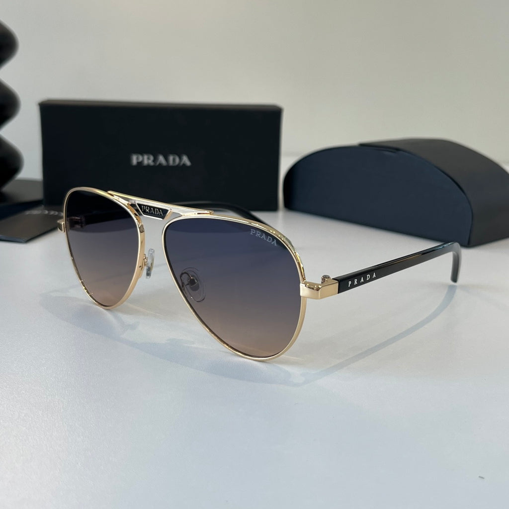 Prada Metal Aviator Silver Lens Sunglasses for Men & Women - 465651 - detail image 3