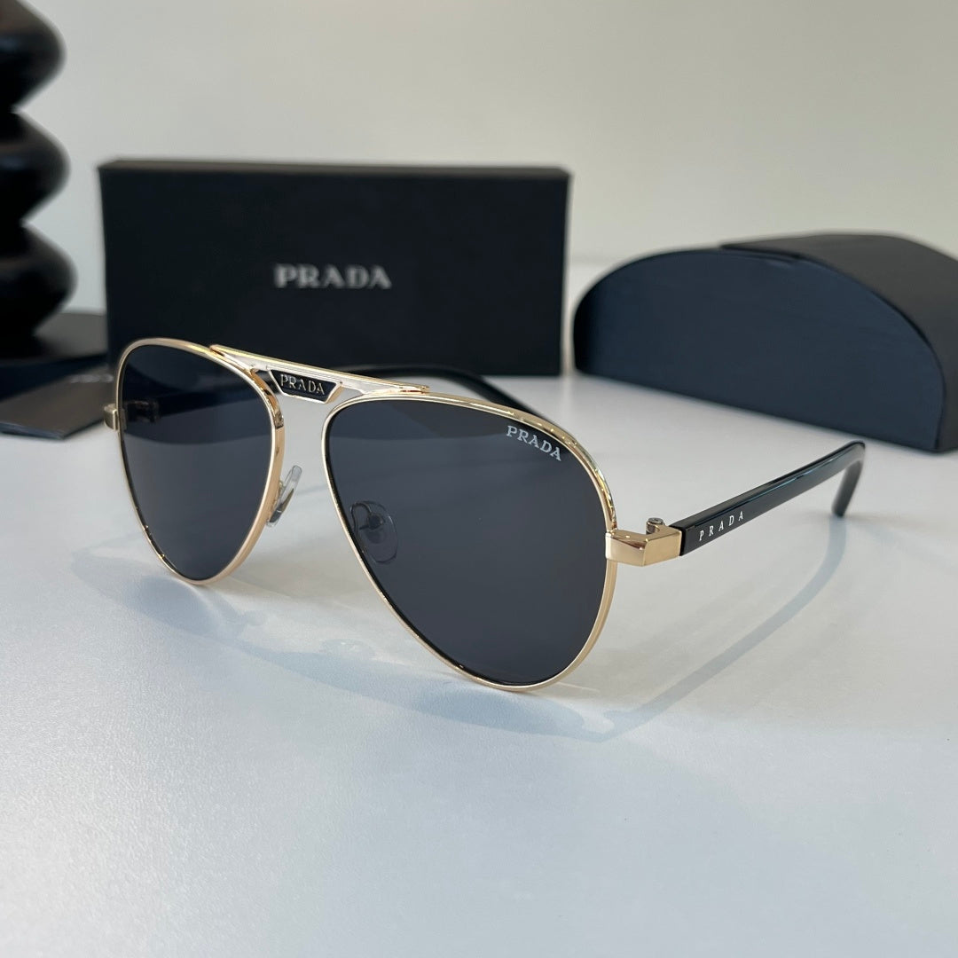 Prada Metal Aviator Silver Lens Sunglasses for Men & Women - 415736 - detail image 3