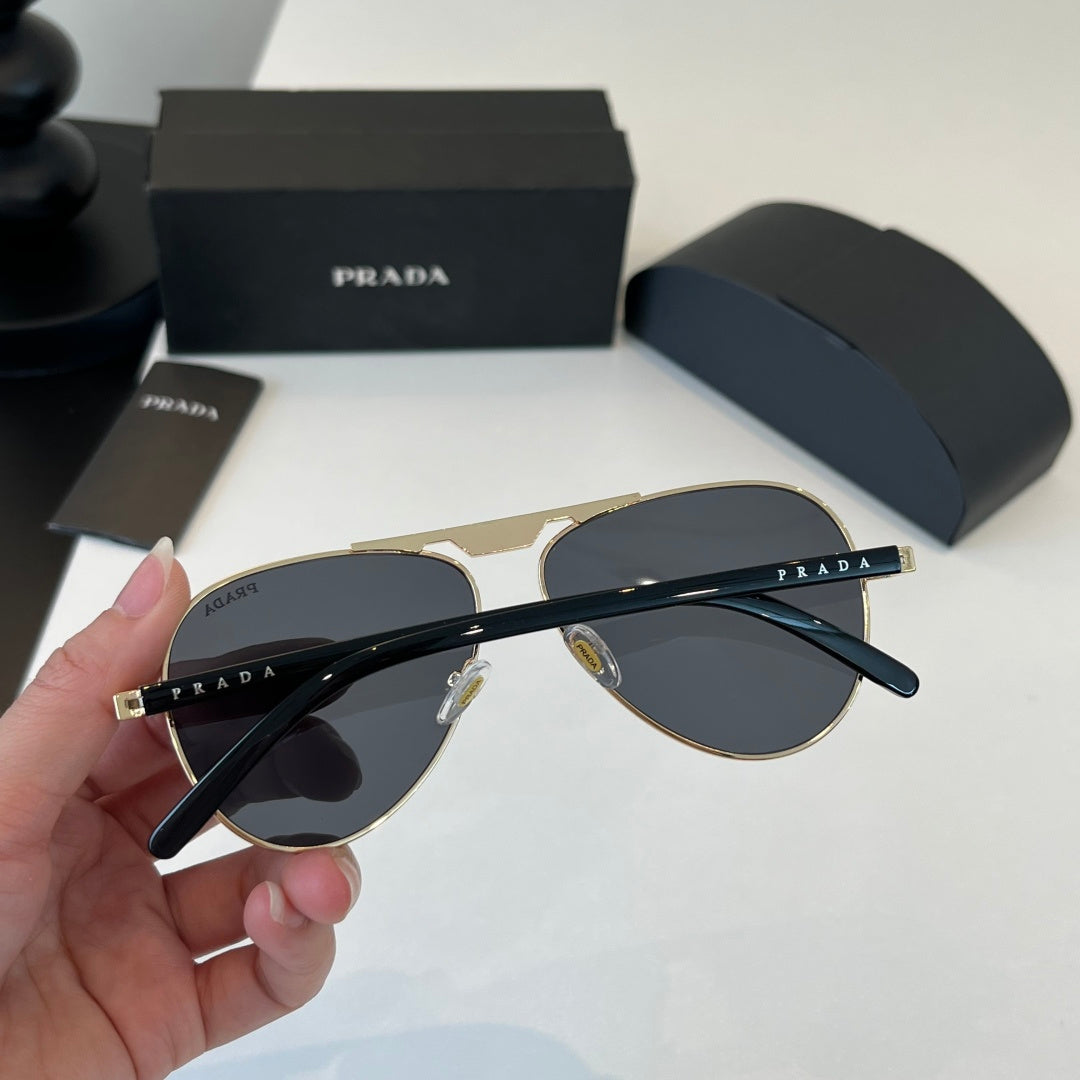 Prada Metal Aviator Silver Lens Sunglasses for Men & Women - 415736 - detail image 9