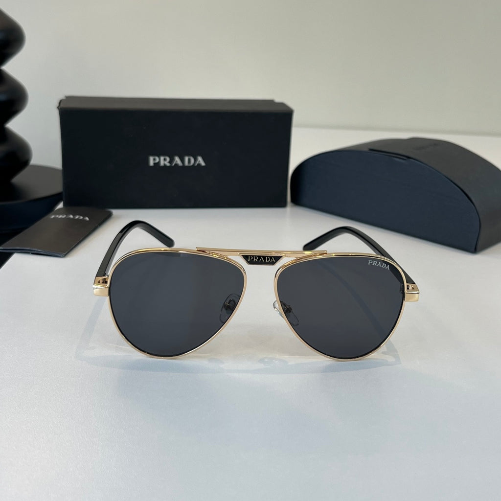 Prada Metal Aviator Silver Lens Sunglasses for Men & Women - 415736 - detail image 2