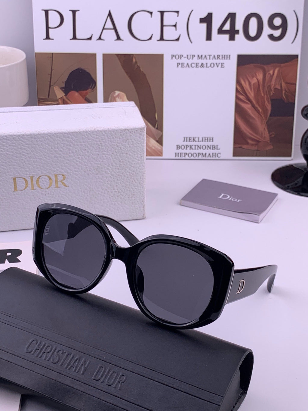 Dior CD7510 Polarized Square Gold Lens Sunglasses for Women - 358167 - detail image 3