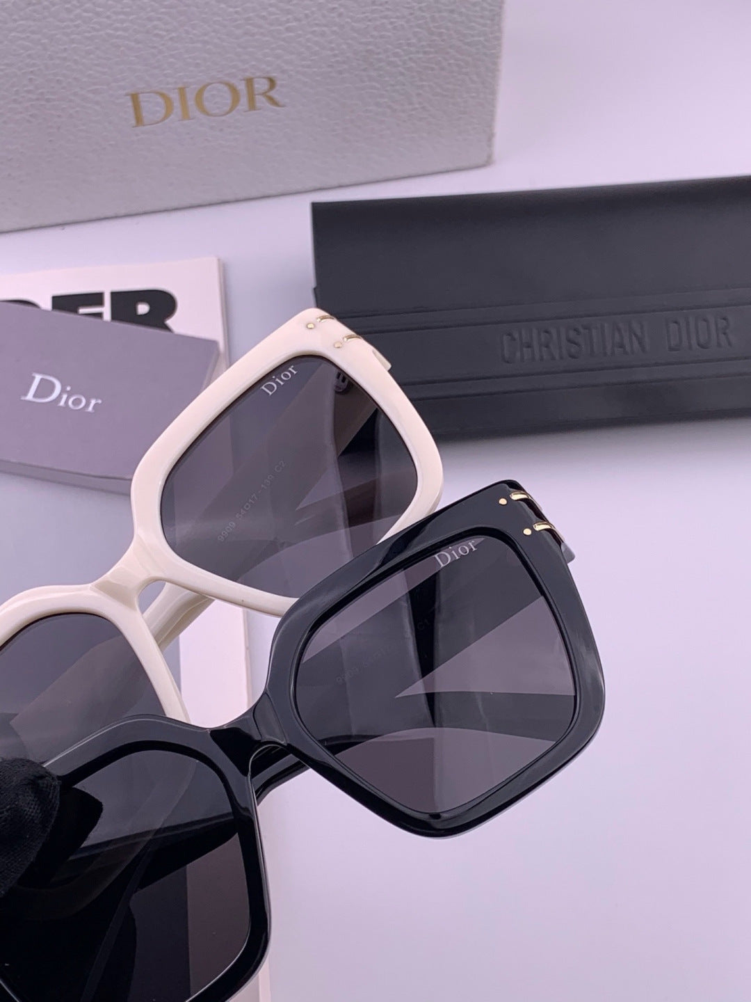 Dior CD9990 Polarized Square Black Lens Sunglasses for Women - 358169 - detail image 5