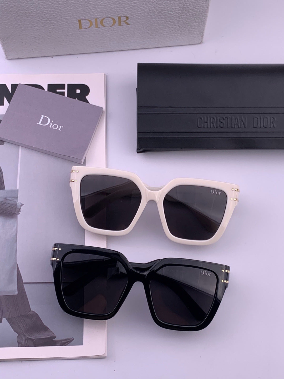 Dior CD9990 Polarized Square Black Lens Sunglasses for Women - 358169 - detail image 7