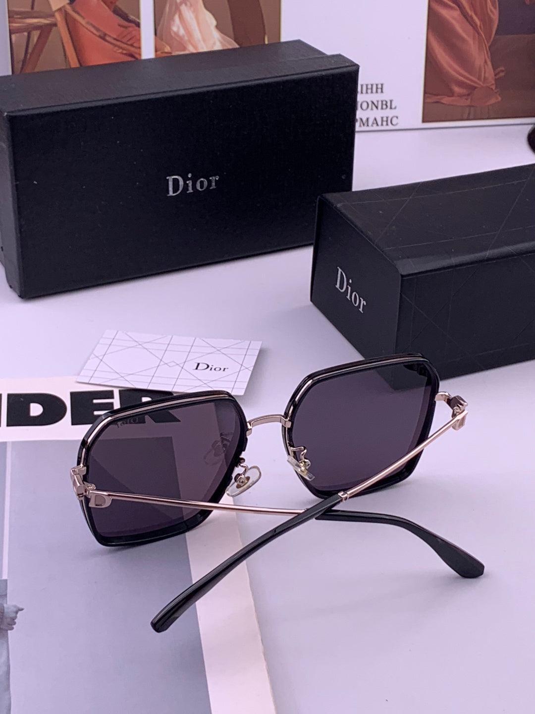 Dior D7635 Polarized Fashion Black Lens Sunglasses for Men & Women - 358200 - detail image 7
