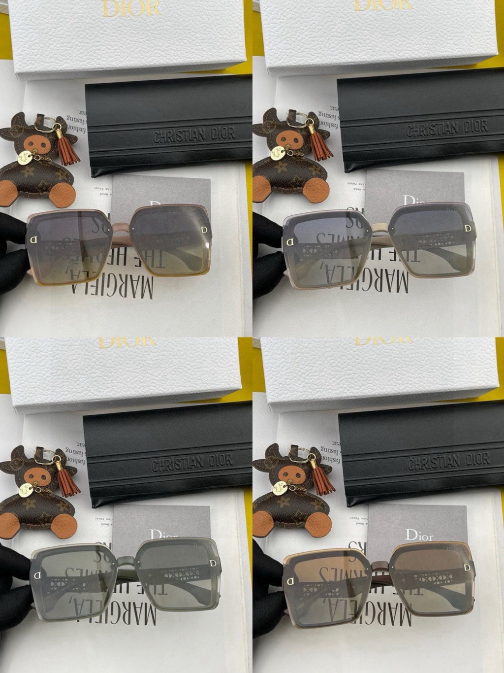 Dior CD4190 Square Gold Lens Sunglasses for Women - 358236 - detail image 6