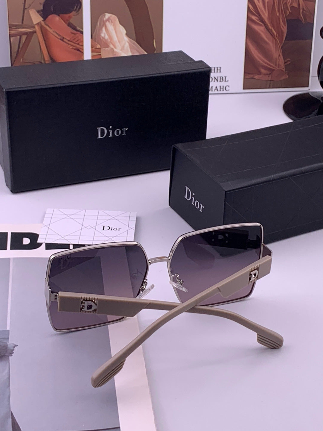 Dior CD1190 Square Brown Lens Sunglasses for Women - 358238 - detail image 7