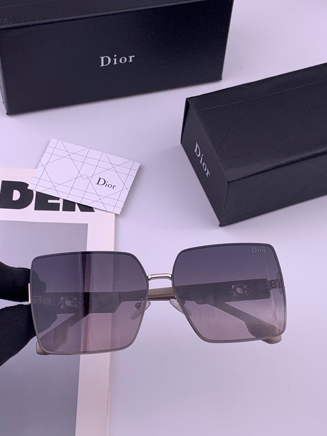 Dior CD1190 Square Brown Lens Sunglasses for Women - 358238 - detail image 3