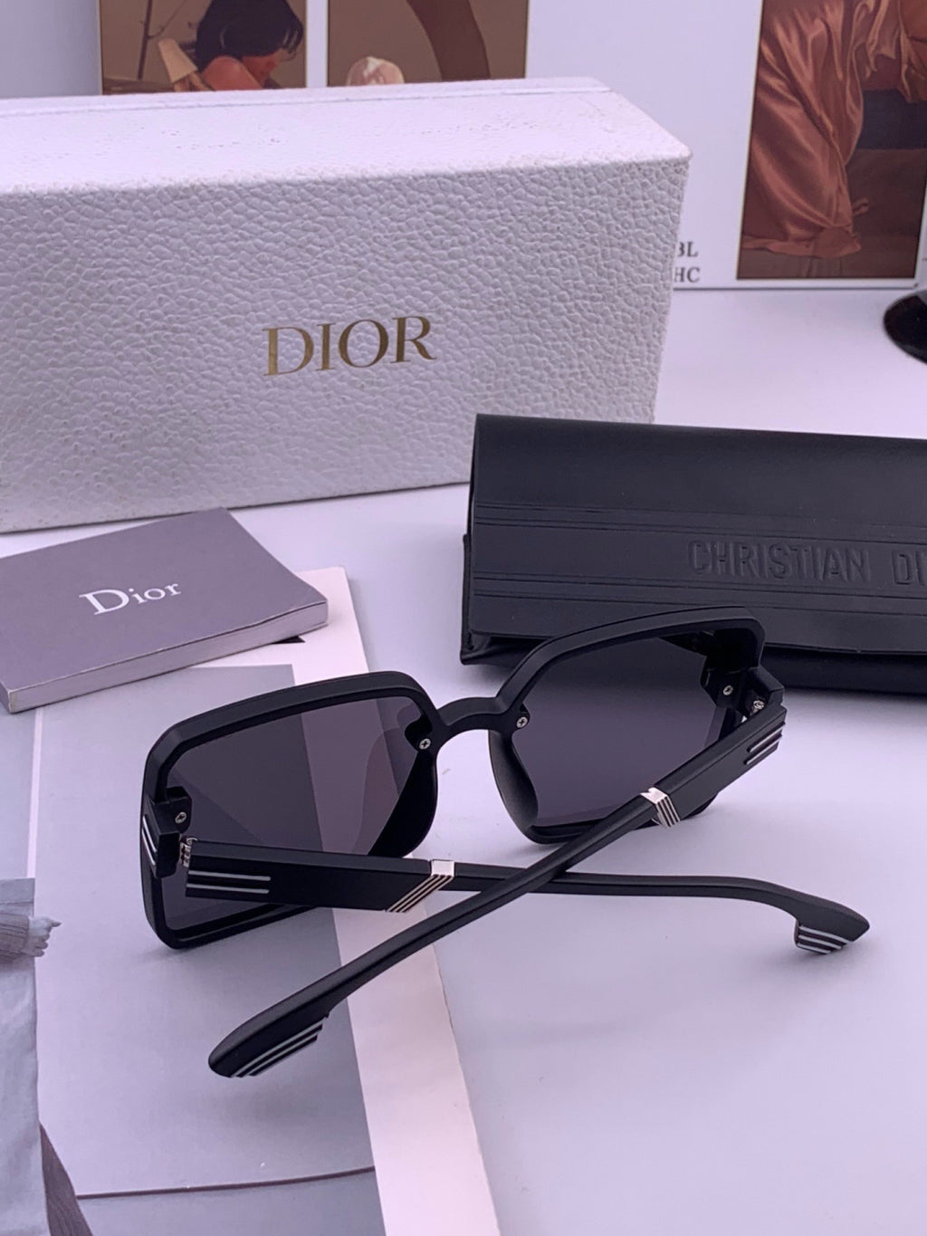 Dior CD8226 Polarized Square Brown Lens Sunglasses for Women - 358222 - detail image 5
