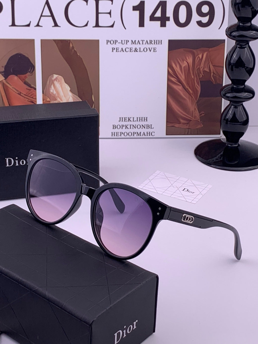 Dior CD5106 Polarized Square Brown Lens Sunglasses for Women - 358225 - detail image 3