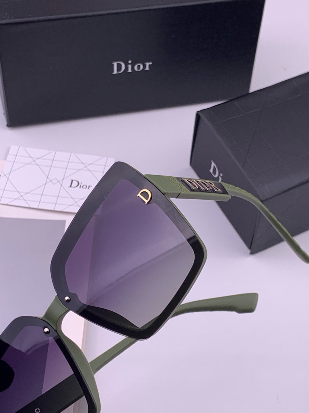 Dior CD2590 Polarized Square Black Lens Sunglasses for Women - 358228 - detail image 6