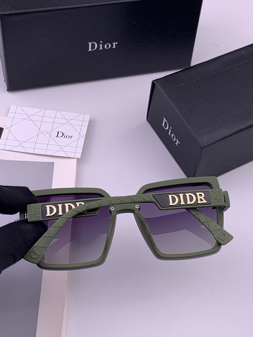 Dior CD2590 Polarized Square Black Lens Sunglasses for Women - 358228 - detail image 4
