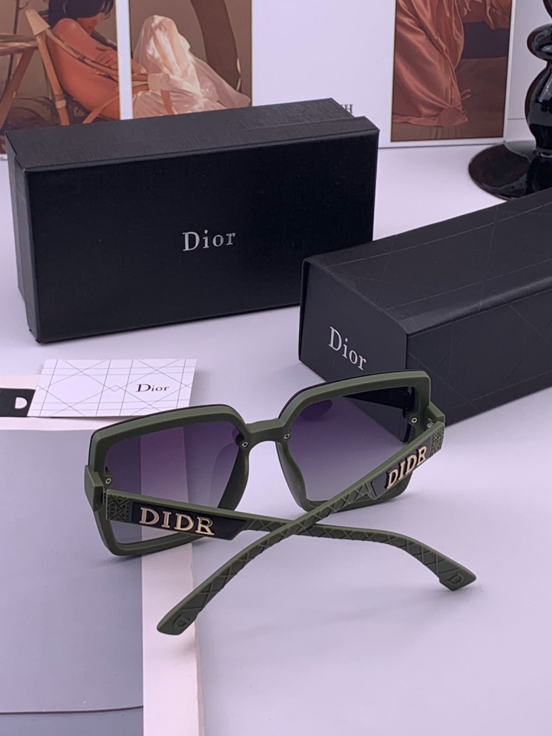 Dior CD2590 Polarized Square Black Lens Sunglasses for Women - 358228 - detail image 5
