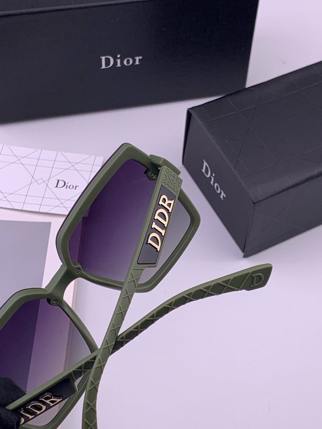 Dior CD2590 Polarized Square Black Lens Sunglasses for Women - 358228 - detail image 3