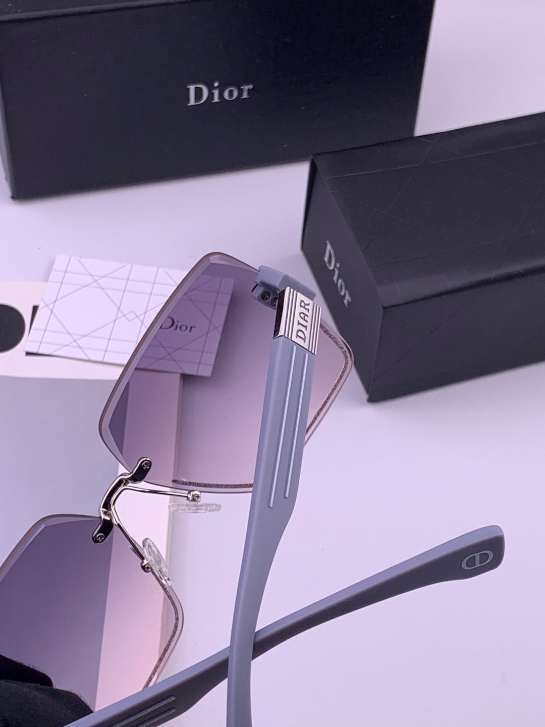 Dior D7771 Square Gold Lens Sunglasses for Men & Women - 358230 - detail image 6
