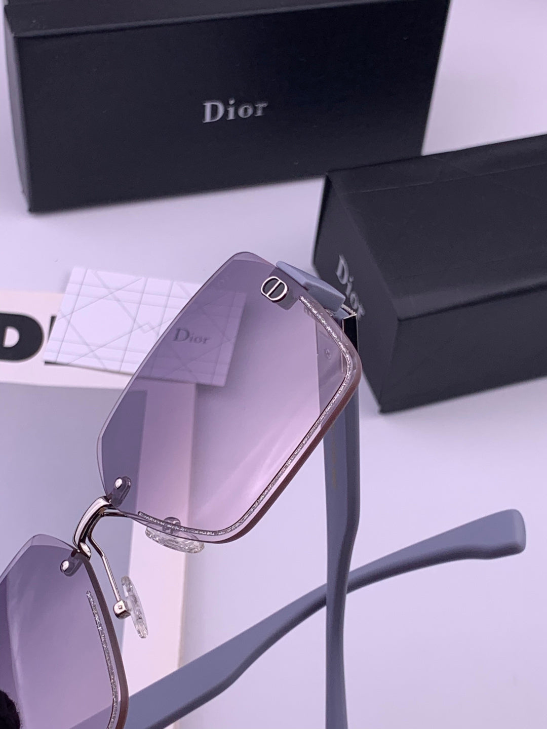 Dior D7771 Square Gold Lens Sunglasses for Men & Women - 358230 - detail image 5