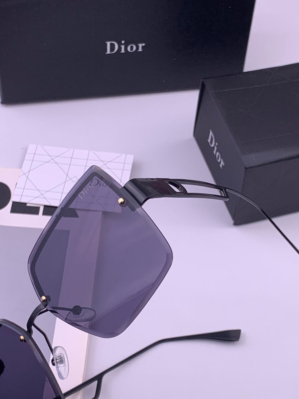 Dior D9681 Square Gold Lens Sunglasses for Men & Women - 358235 - detail image 4