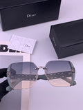 Dior CD5296 Square Gold Lens Sunglasses for Women - 371899