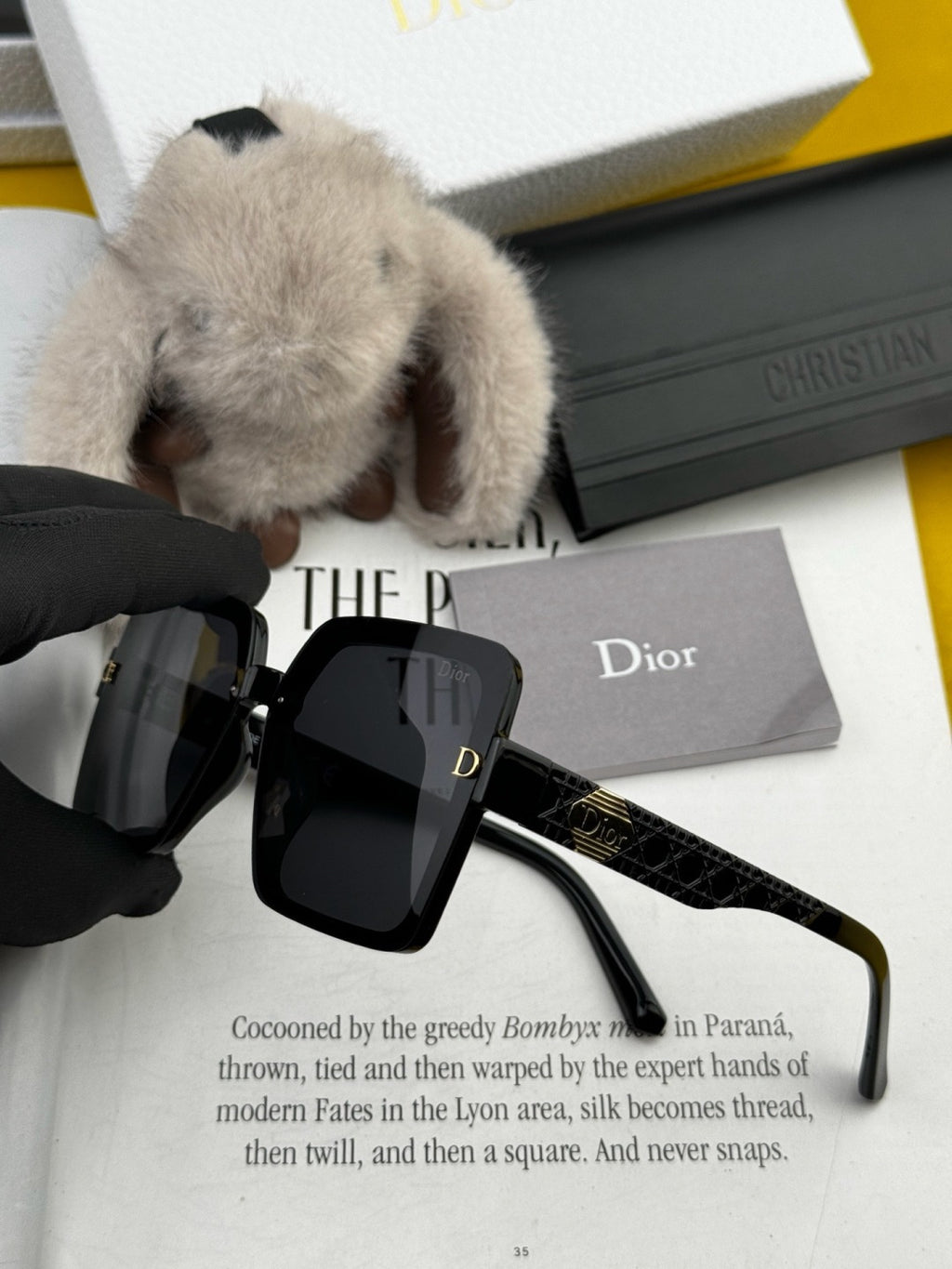 Dior CD6251 Polarized Square Black Lens Sunglasses for Women - 371896 - detail image 5