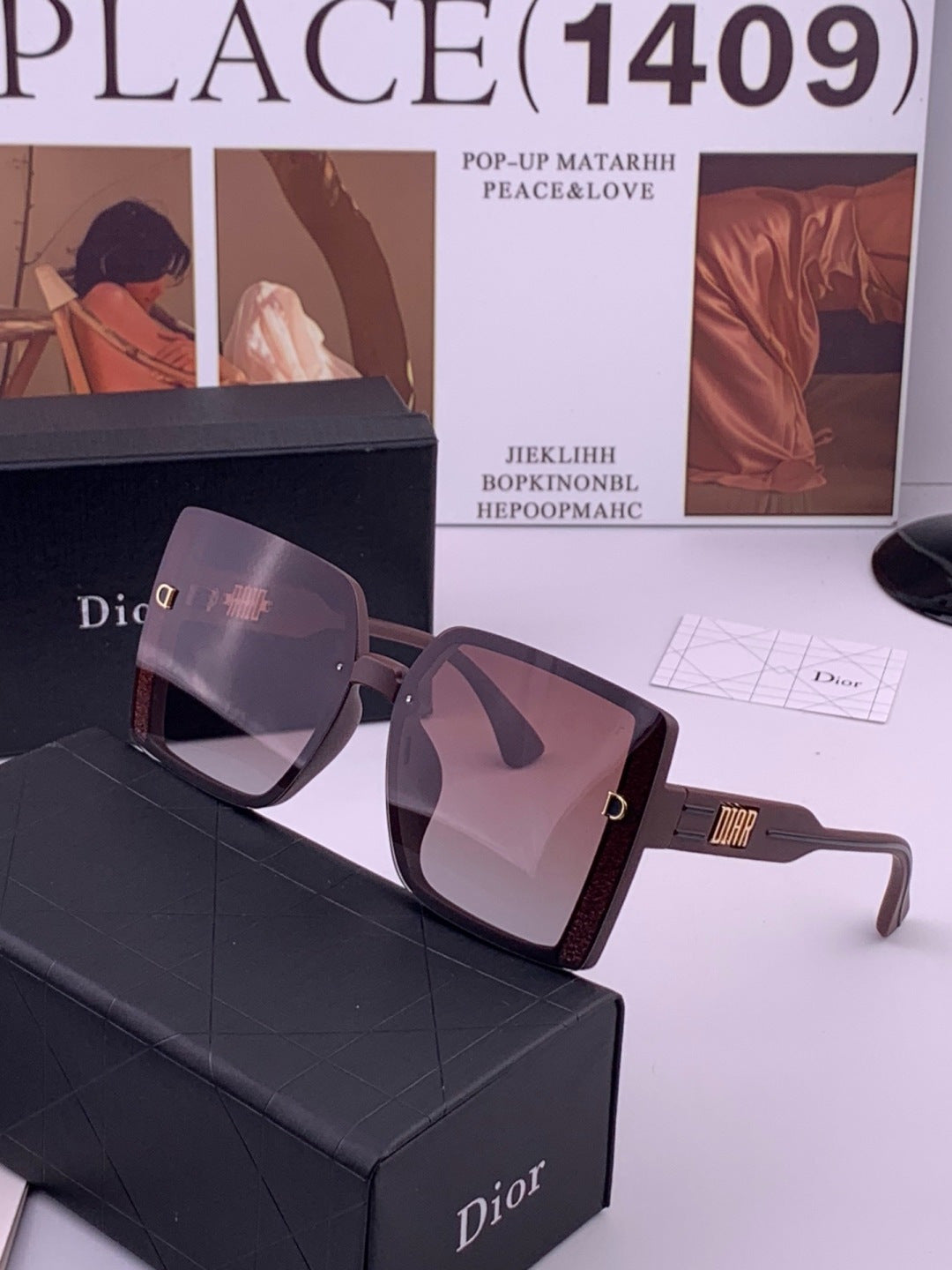 Dior D5290 Polarized Square Brown Lens Sunglasses for Men & Women - 371898 - detail image 2