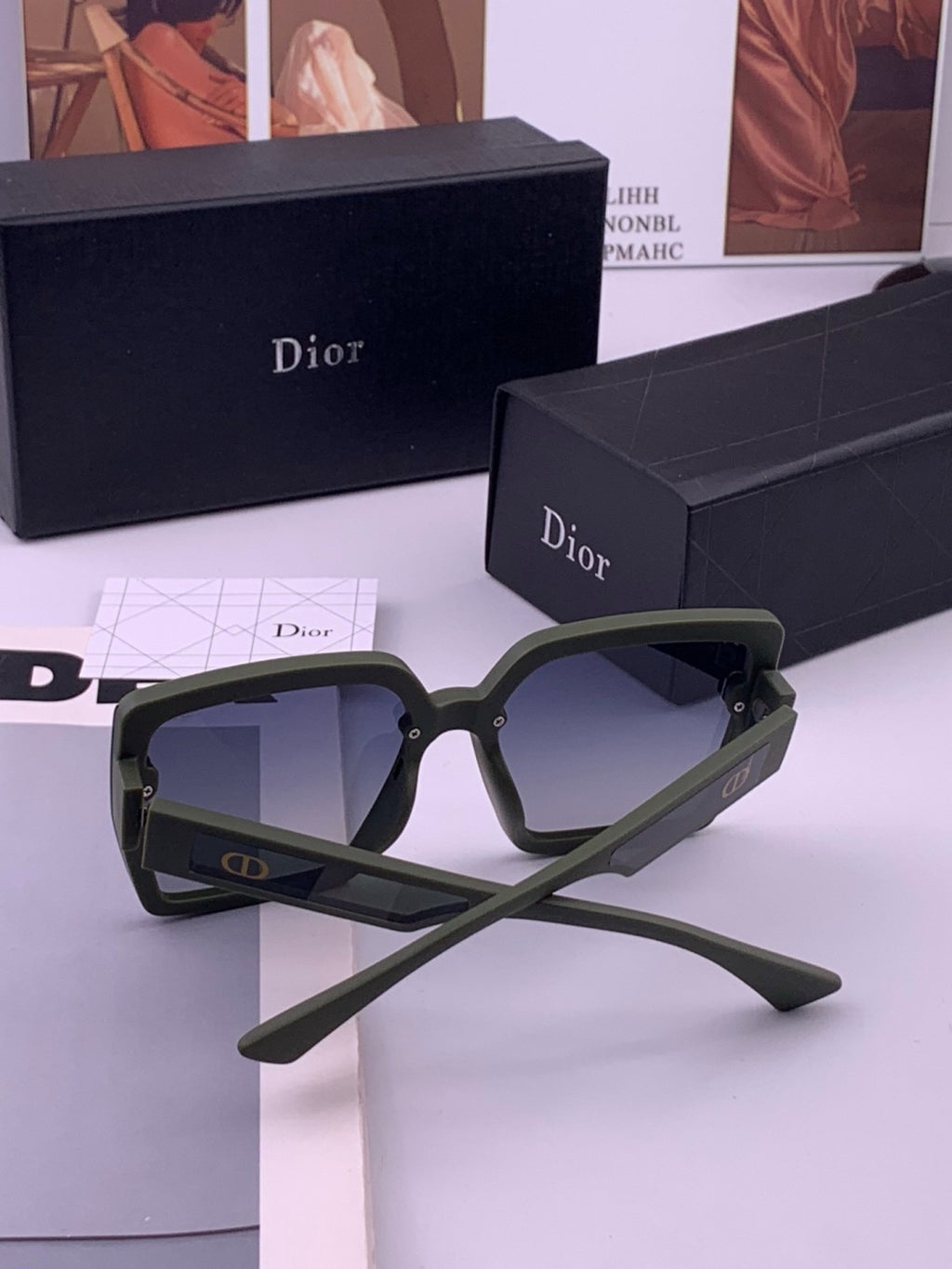 Dior CD3917 Polarized Square Gold Lens Sunglasses for Women - 371924 - detail image 7