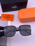 Hermès H7993 Square Black Lens Sunglasses for Men & Women - 372640