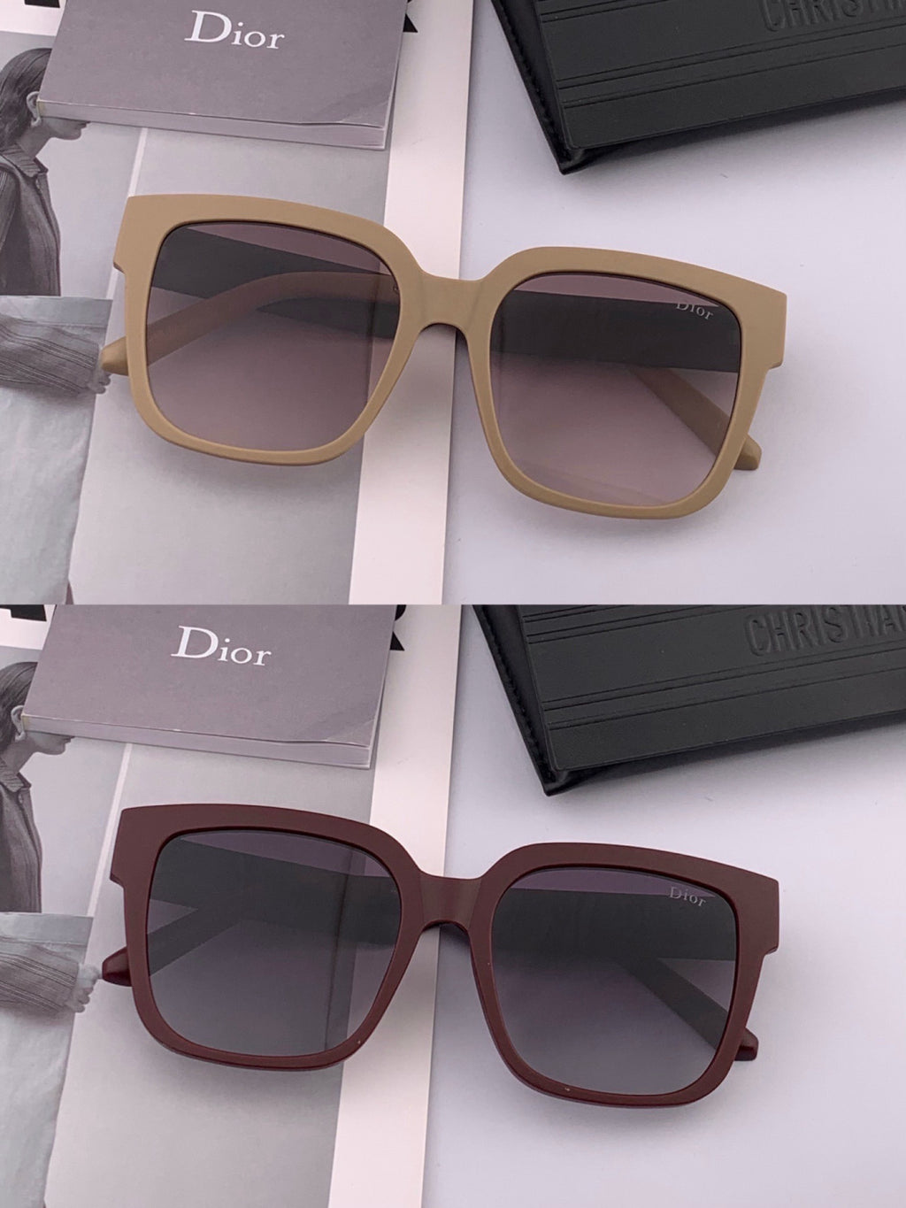 Dior D8304 Square Black Lens Sunglasses for Men & Women - 371914 - detail image 6