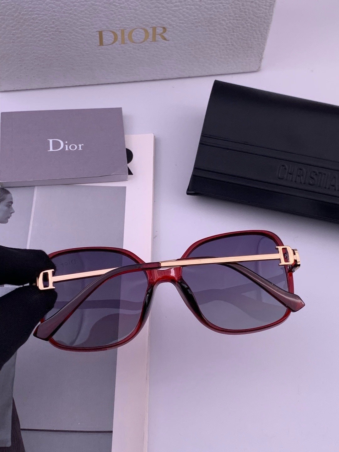 Dior D8266 Polarized Fashion Black Lens Sunglasses for Men & Women - 371956 - detail image 6