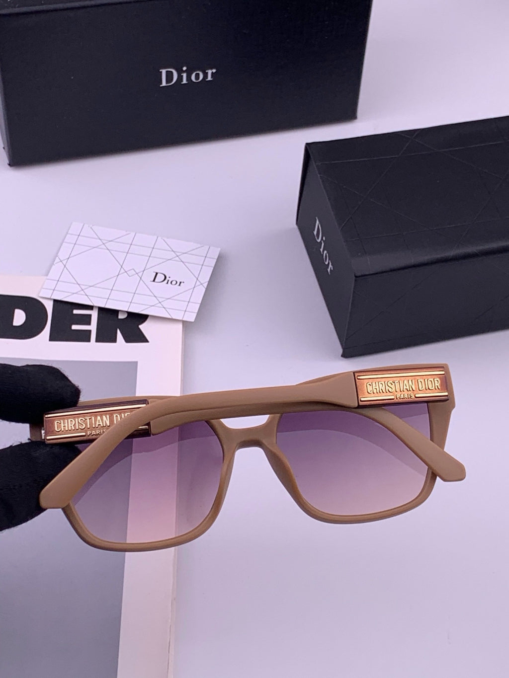 Dior D67706 Fashion Brown Lens Sunglasses for Men & Women - 371947 - detail image 4