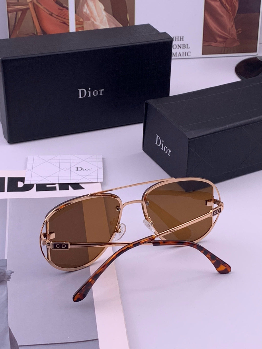 Dior D4500 Fashion Orange Lens Sunglasses for Men & Women - 371948 - detail image 6
