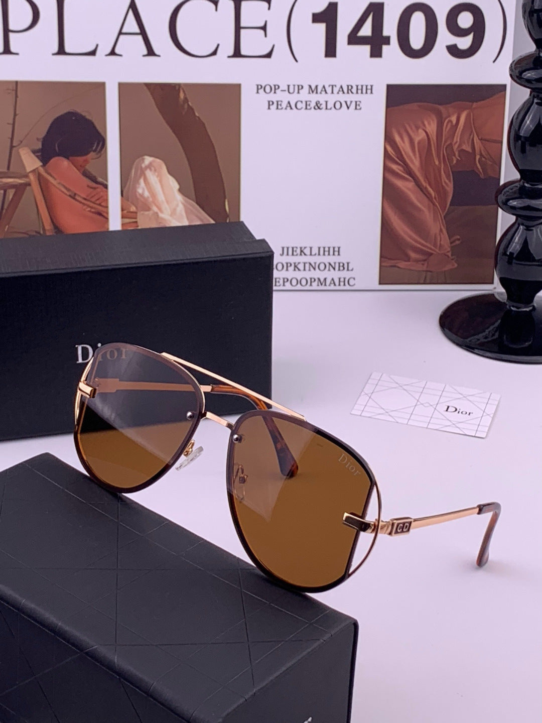 Dior D4500 Fashion Orange Lens Sunglasses for Men & Women - 371948 - detail image 2