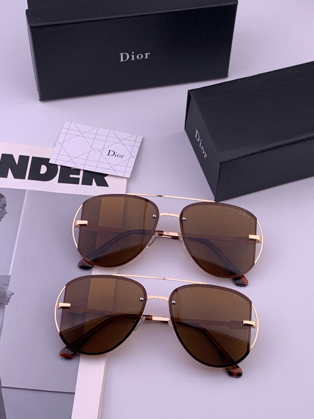 Dior D4500 Fashion Orange Lens Sunglasses for Men & Women - 371948 - detail image 7