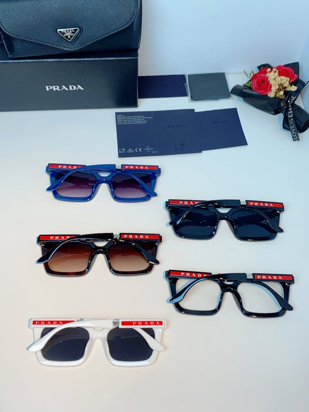 Prada Square Black Lens Sunglasses for Men & Women - 382669 - detail image 12