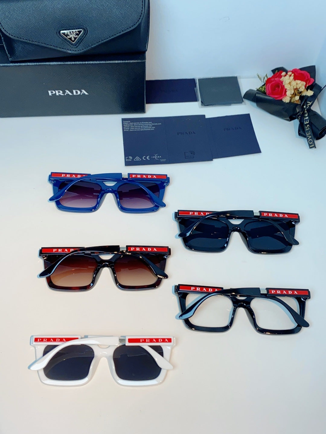 Prada Square Red Lens Sunglasses for Men & Women - 382666 - detail image 12
