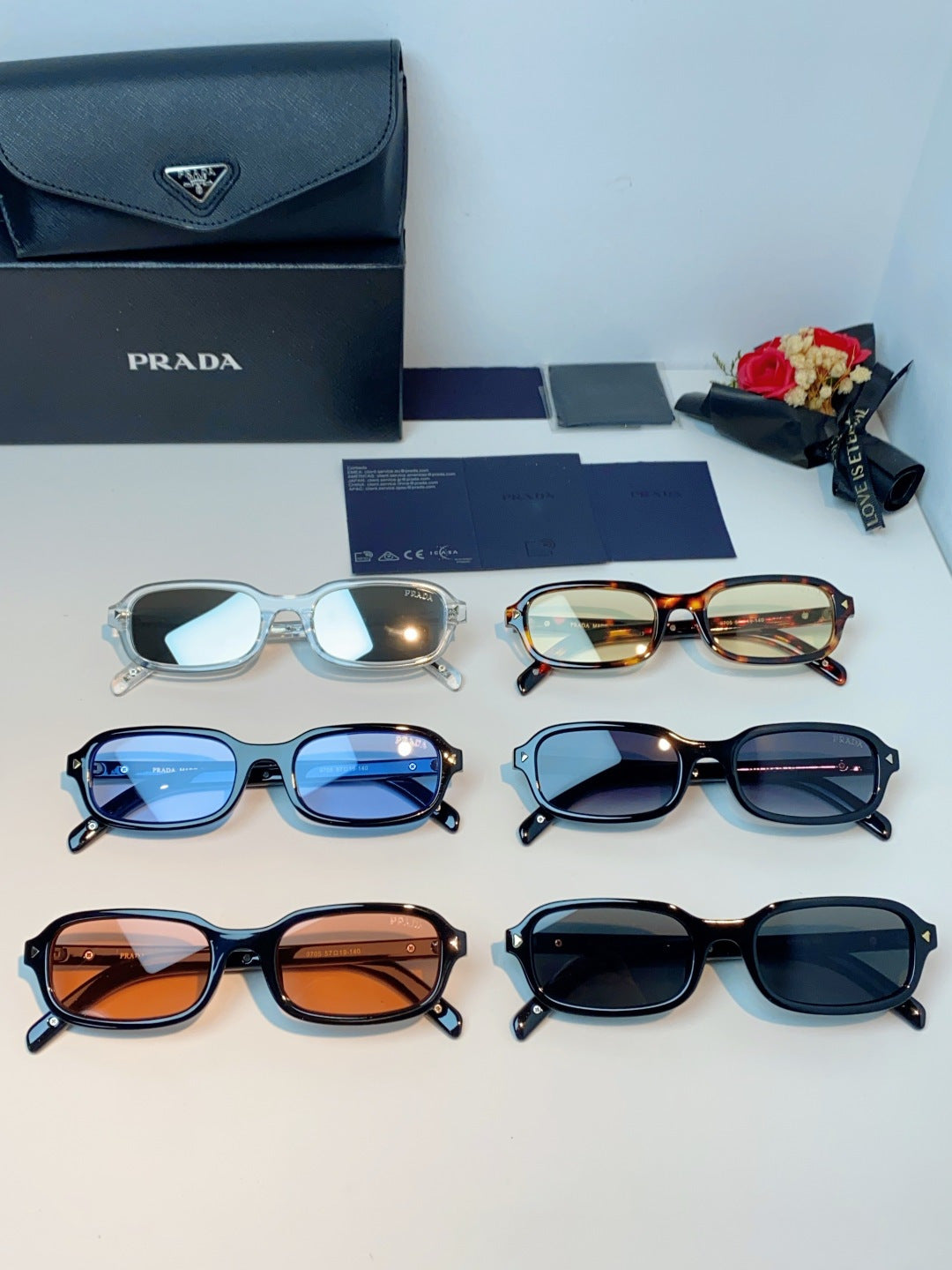 Prada Metal Oval Gray Lens Sunglasses for Men & Women - 382675 - detail image 13